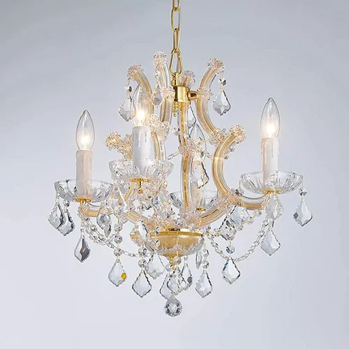 Saint Mossi 4 Light Crystal Maria Theresa Gold Chandelier Li