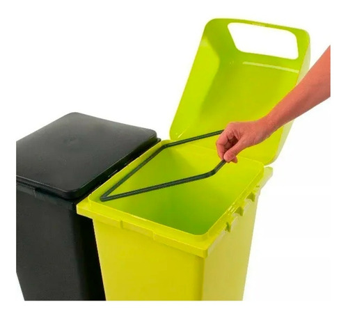 Imagen 5 de 10 de Tacho De Basura Adosable Tapa Plana 100 Lts Cts - Colombraro