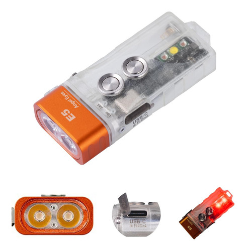 Linterna E5 Usb C Recargable Aaa Alta Calidad 4000k Edc Color De La Luz Color De La Linterna