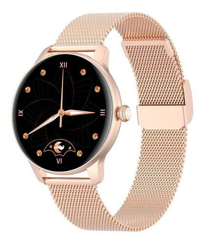 Imagen 6 de 8 de Smartwatch Kieslect L-series Lady Smart Watch 1.09" caja 40mm de aleación de aluminio dorada, malla dorada de silicona L11