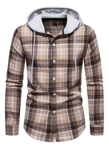 comprar Camisa De Manga Larga Con Botones Suaves A Cuadros A Cuadros