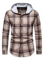 Comprar Camisa De Manga Larga Con Botones Suaves A Cuadros A Cuadros