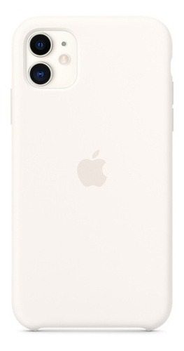 Funda Apple Silicone case soft white con diseño liso para Apple iPhone iPhone 11 por 1 unidad - Distribuidor Autorizado