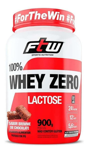 Whey 100 Zero Lactose - 900g Brownie De Chocolatate - Ftw