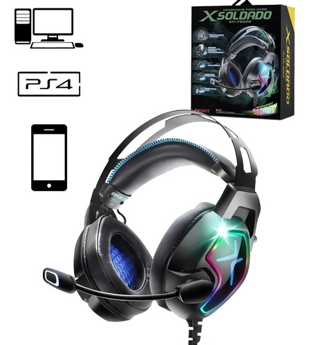 Headset Gamer Infokit X Soldado Gh-x8000 Preto
