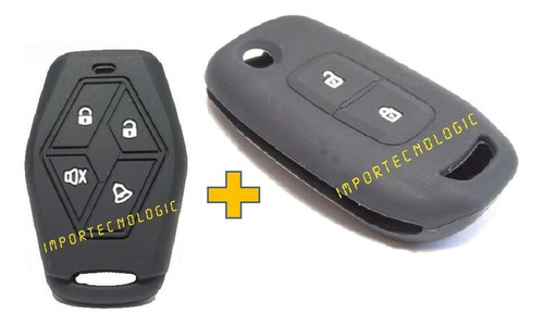 1 Protector Para Control Alarma Cyclone Renault + 1 Navaja 2