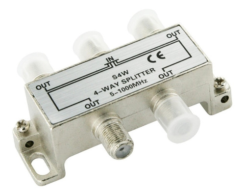 Divisor 4 Vías Derivador Coaxil Antena Hd Tda Cable Splitter