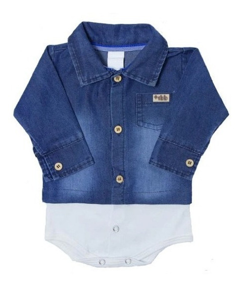 camisa jeans infantil masculina manga longa