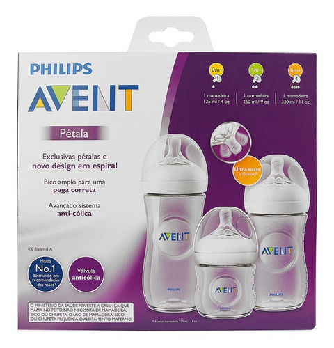 Mamadeira Philips Avent Pétala 0 A 6+ Meses - Transparente