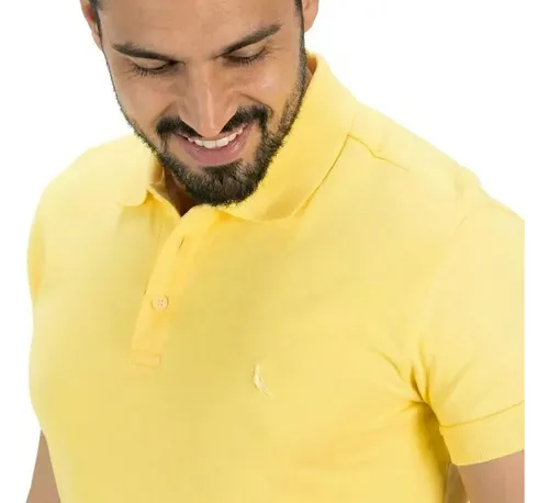 MLB 4976560577 Camisa Polo Reserva Piquet Masculina Algodo Logo Bordado JM