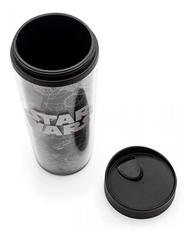 Imagem 2 de 3 de Copo Para Viagem 533ml Naves E Simbolos Star Wars Original