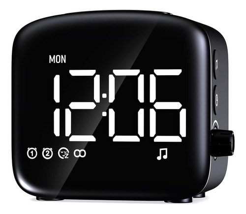Reloj Despertador Digital Con Pantalla Led Grande, 27 Sonido