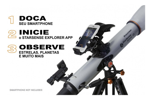Telescópio Celestron Com Autoguide Smartphone Explorer 80