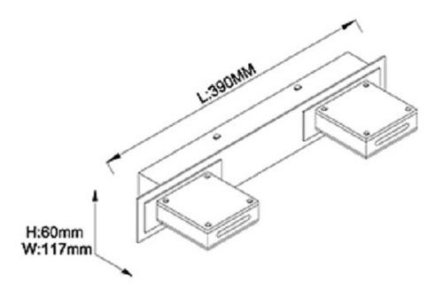 Imagen 2 de 5 de Aplique Interior Olivo 2 Luces Led 6w Blanco Marca: Candil