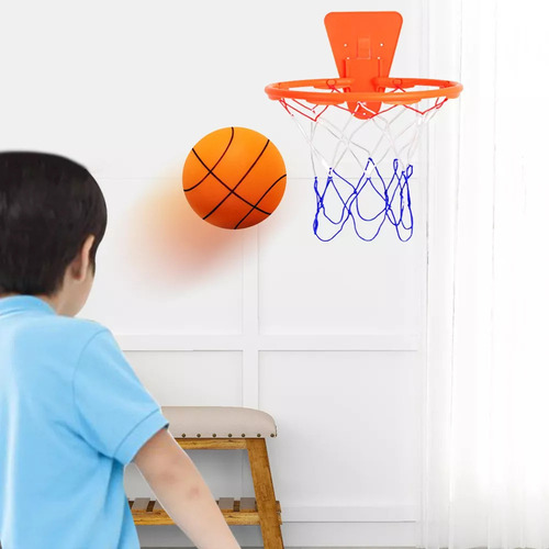 - Basquete Silencioso Com Aro, Bola Esportiva Tamanho 7