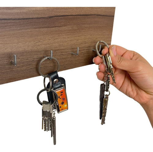 Imagen 7 de 10 de Porta Llaves Organizador De Pared Moderno Perchero Ganchos