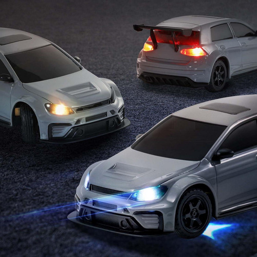 Coche Rc Mini Drift Fairrc 1/43 4wd Gris Con Neumáticos