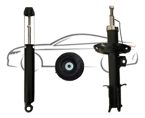 Kit 4 Amortiguador C/base Gm Corsa 2003 2004 2006 2007 2008