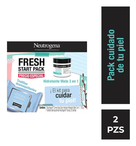 Toallitas+hidratante 3-1 Mate Fresh Start Pack Neutrogena