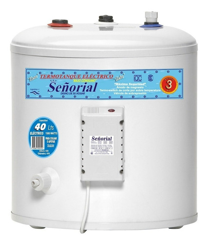 Termotanque Electrico Señorial Conexion Superior 40 Lts