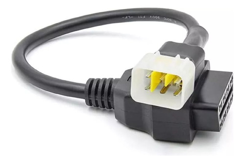 Adaptador De Cable Moto Obd2 De 6 Pines A 16 Pines De Delphi