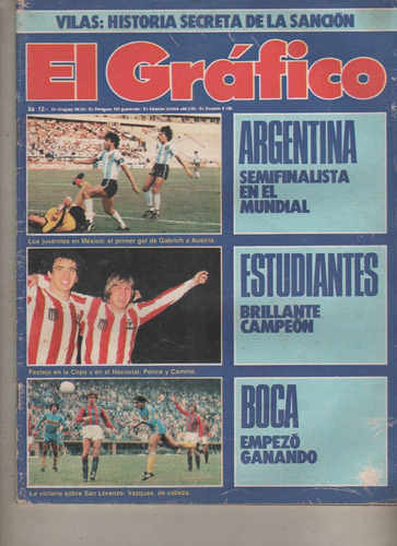 Revista El Grafico Nº 3323 - Estudiantes Campeon Año 1983