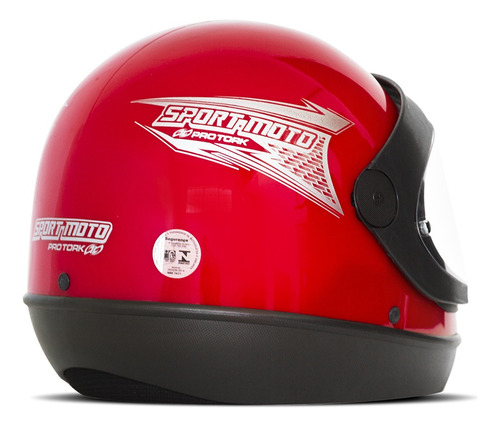 Capacete Automatico Moto Fechado Sport Moto Light Pro Tork Cor Vermelho Tamanho do capacete 58