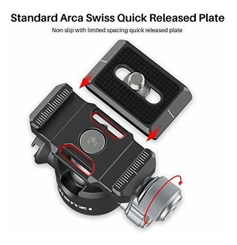 Cabeza De Trípode Ulanzi U-80l Arca Swiss 360° Con Placa De