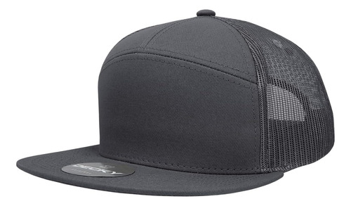 Decky 1133-cha Gorras Tipo Camionero De 7 Paneles, Carbón