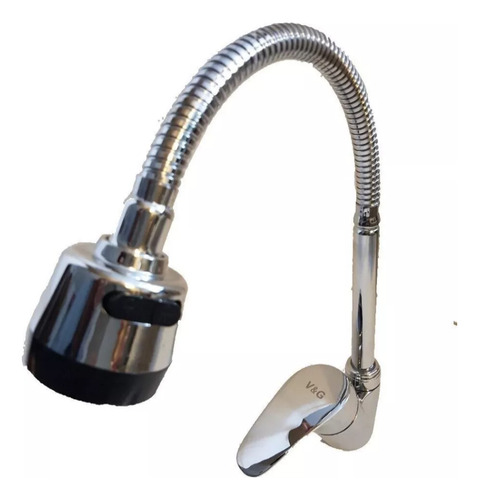 Mezcladora Monomando De Fregadero Cuello Flexible 2 Chorros