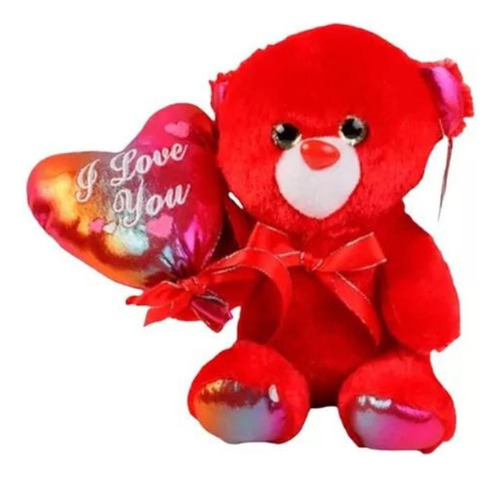 Peluche Oso Rojo Regalo San Valentin Dia De La Amistad