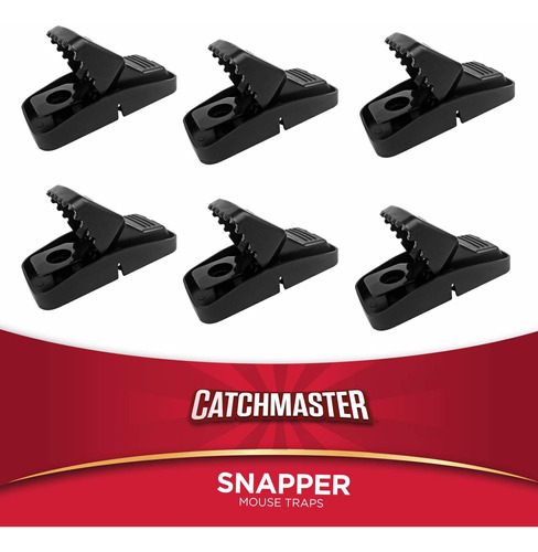 Catchmaster Snapper Quick-set Reusable Snap Mouse Traps 6 Pa