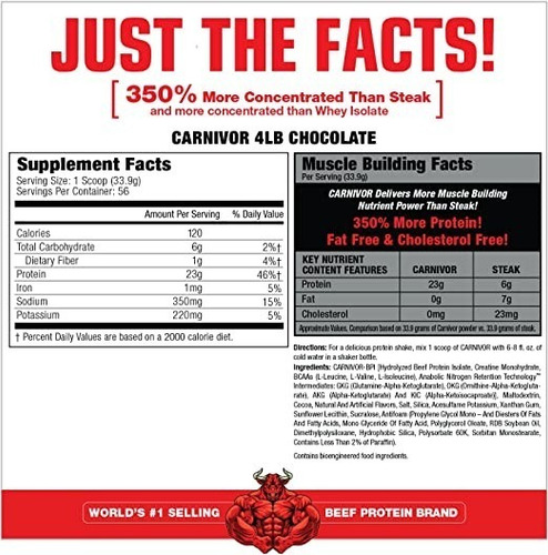 Imagen 2 de 6 de Proteina Carnivor Musclemeds 4lbs