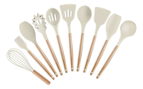 Juego Set X 10 Utensilios Silicona De Cocina Oferta