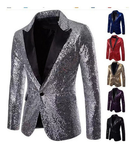 Riv Blazer De Hombre De Vestir Con Lentejuelas