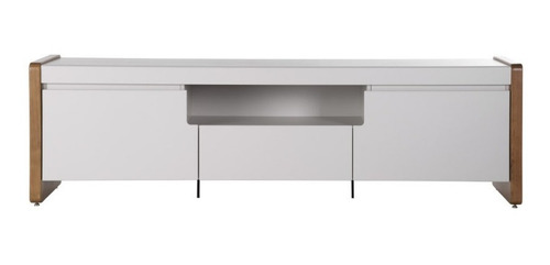 Moveis Mueble De Tv Mesa Rack Moderna Y Minimalista 180 Cm Color OFF WHITE MATTE/NATURAL