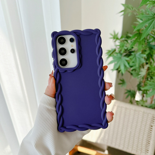 Funda Para Samsung Galaxy A06/a16/s24 Fe, Brillo Metálico Mate Y Marco Retorcido, Silicona Suave Que Absorbe Los Golpes