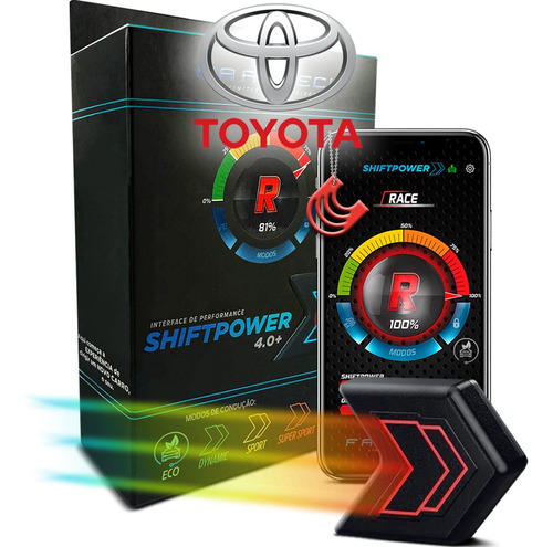 Módulo Pedal Acelerador Shiftpower Faaftech Bluetooth Toyota