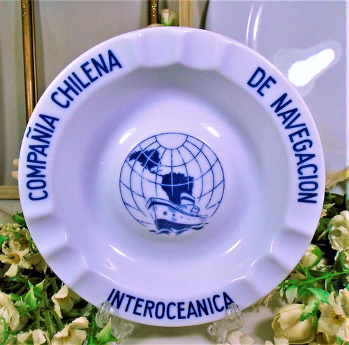 Antiguo Cenicero Porcelana Thomas Germany Para Colección Uso