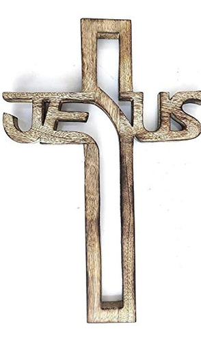 Cruz De Jesucristo De Madera Para Colgar En La Pared