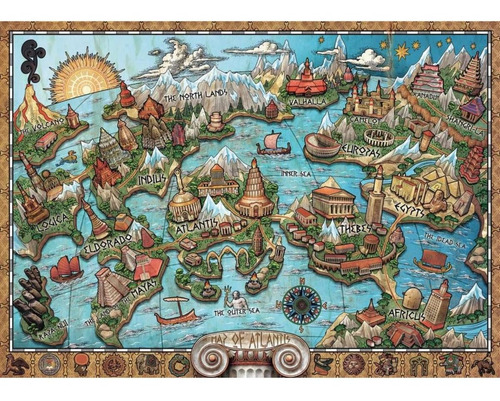 Imagen 2 de 4 de Rompecabezas Ravensburger 1000 Atlantis Misteriosa La Plata