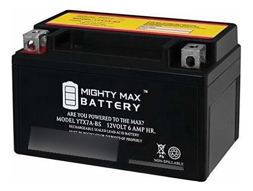Mighty Max Batería Ytx7a-bs Batería Para Gas Gy6 Ciclomo