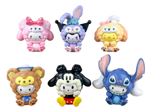 Set De 6 Figuras Miniso Disfraz