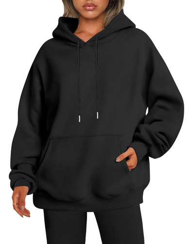 Cómoda Y Cálida Sudadera Con Capucha Y Mangas Caídas