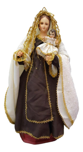 Virgen Del Carmen De 78 Cm Fibra De Vidrio  Para Vestir