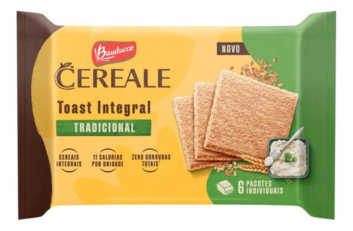 Torrada Integral Bauducco Cereale Pacote 128g 6 Unidades