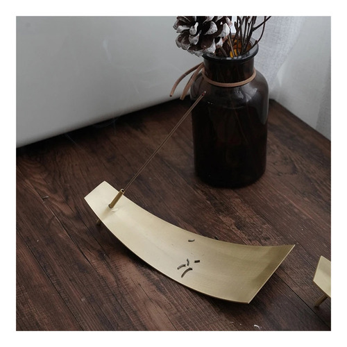 Quemador De Incienso De Bronce Vintage Con Base De Aroma