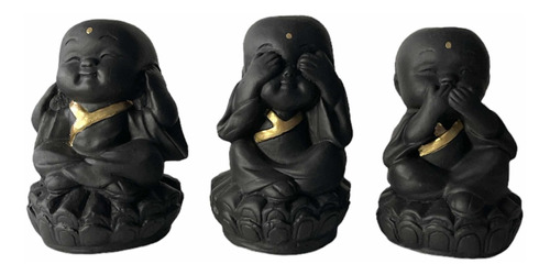 Budas Bebé Sabios 3 Virtudes Decoración Figuras Decorativas