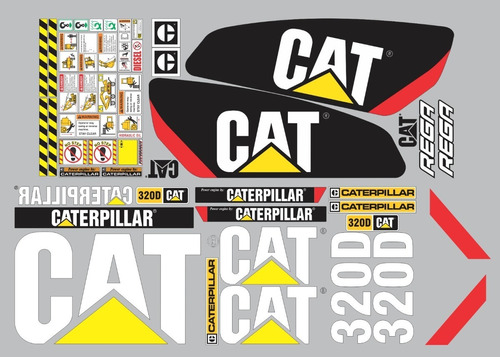 Calcomanías Para Excavadora Caterpillar 320d Original
