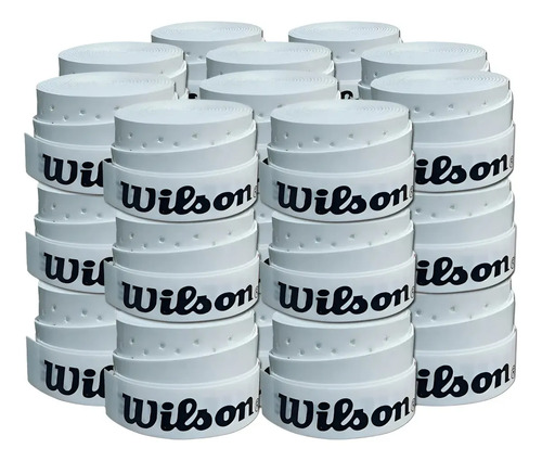 Kit 30 Overgrip Wilson Para Beach Tennis Tênis Padel Preto 30 Branco